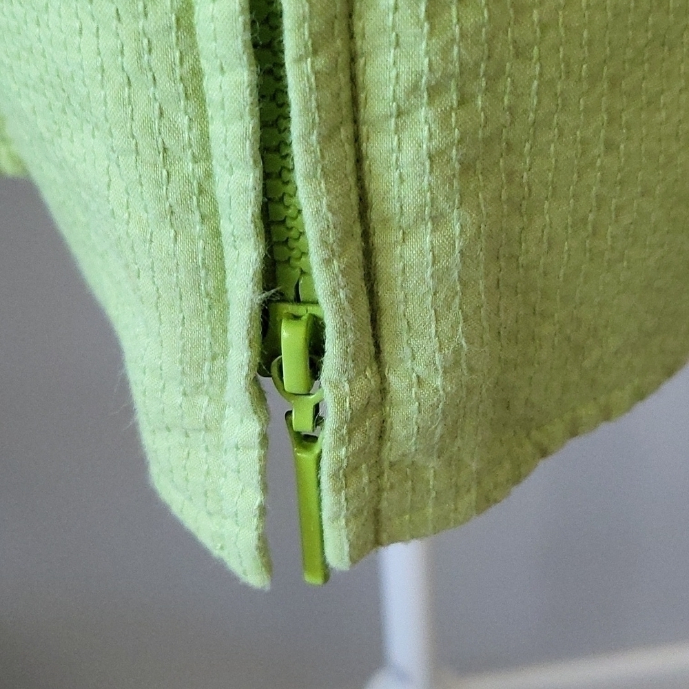Eileen Fisher spring green straight collar full zip long sleeve lined jacket - Picture 7 of 12